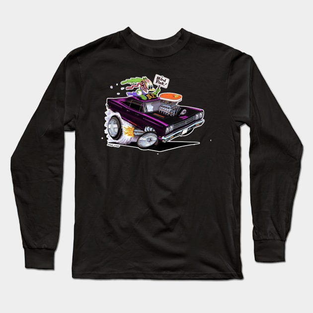 BIRD FINK 1969 Roadrunner plum Long Sleeve T-Shirt by vincecrain